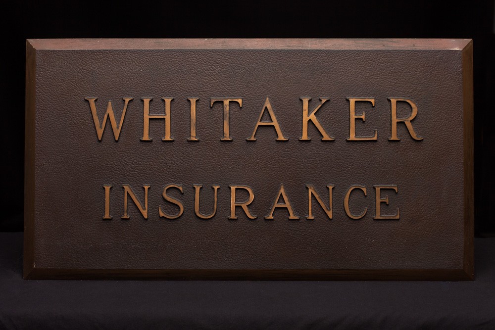 Whitaker Insurance Plaque